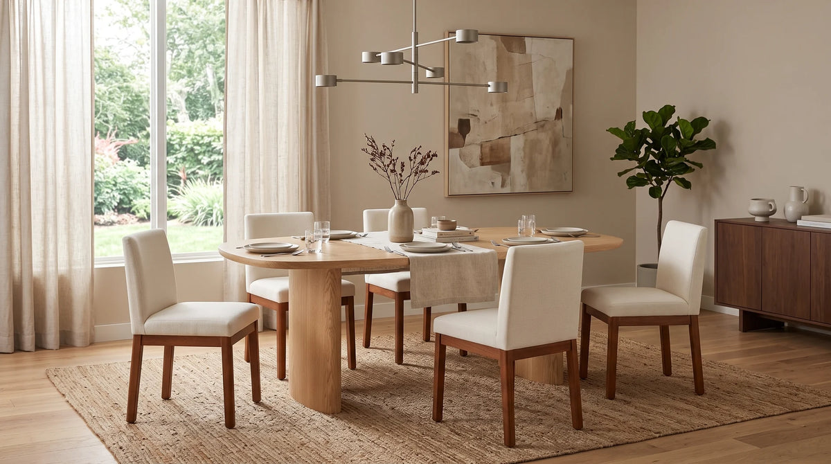 Comedor mesa redonda portada — Colección Vik de Formas Home, comedor