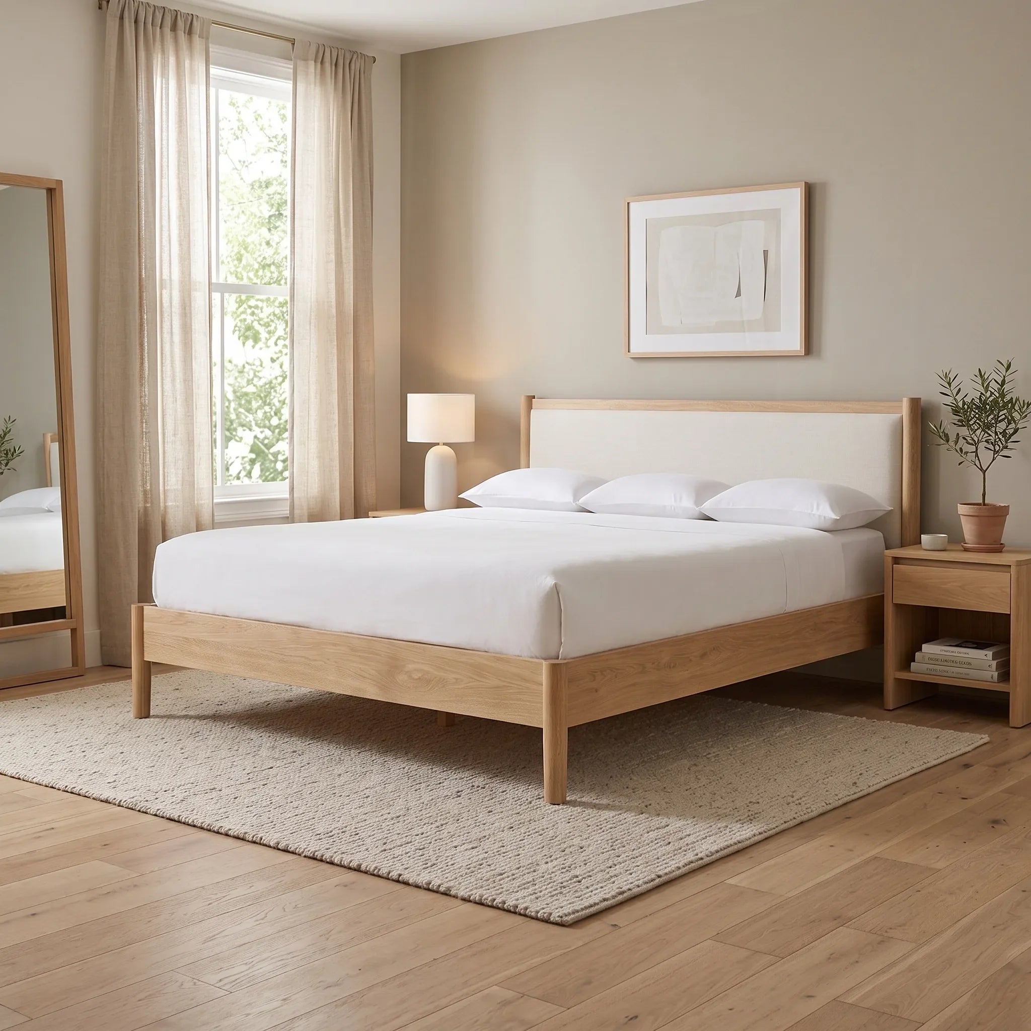 Dormitorio con la cama de la colección Mila — Formas Home