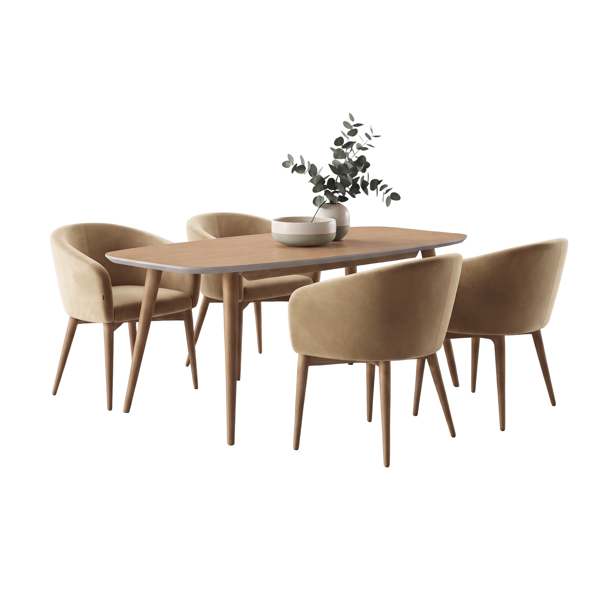 Juego de Comedor de 4 Sillas York
