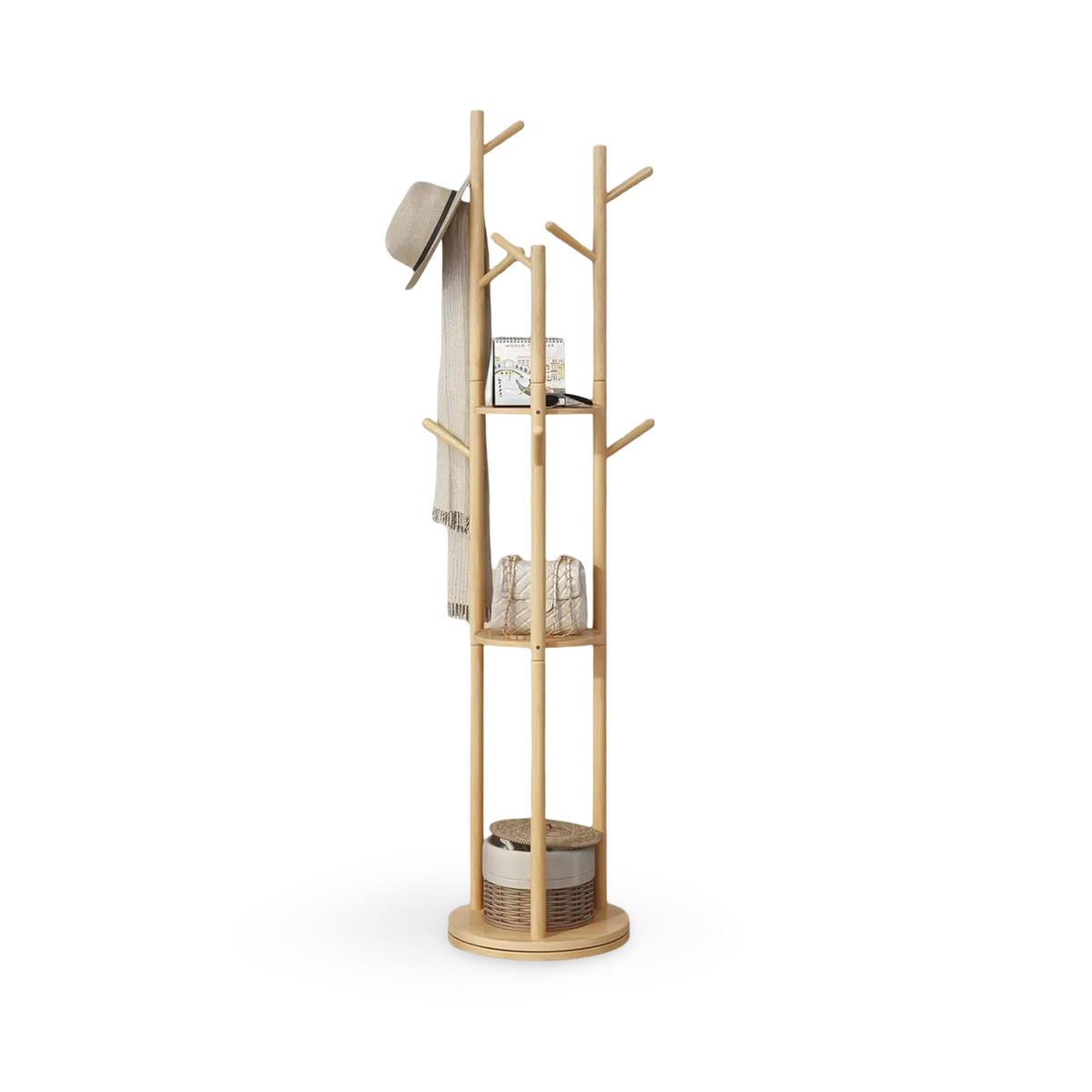 Perchero Ibu – Diseño Artesanal con Sistema Giratorio
