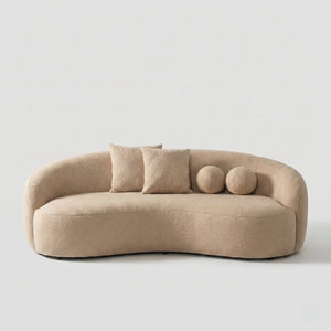 Sofá Curvo Lianca Bouclé — Formas Home