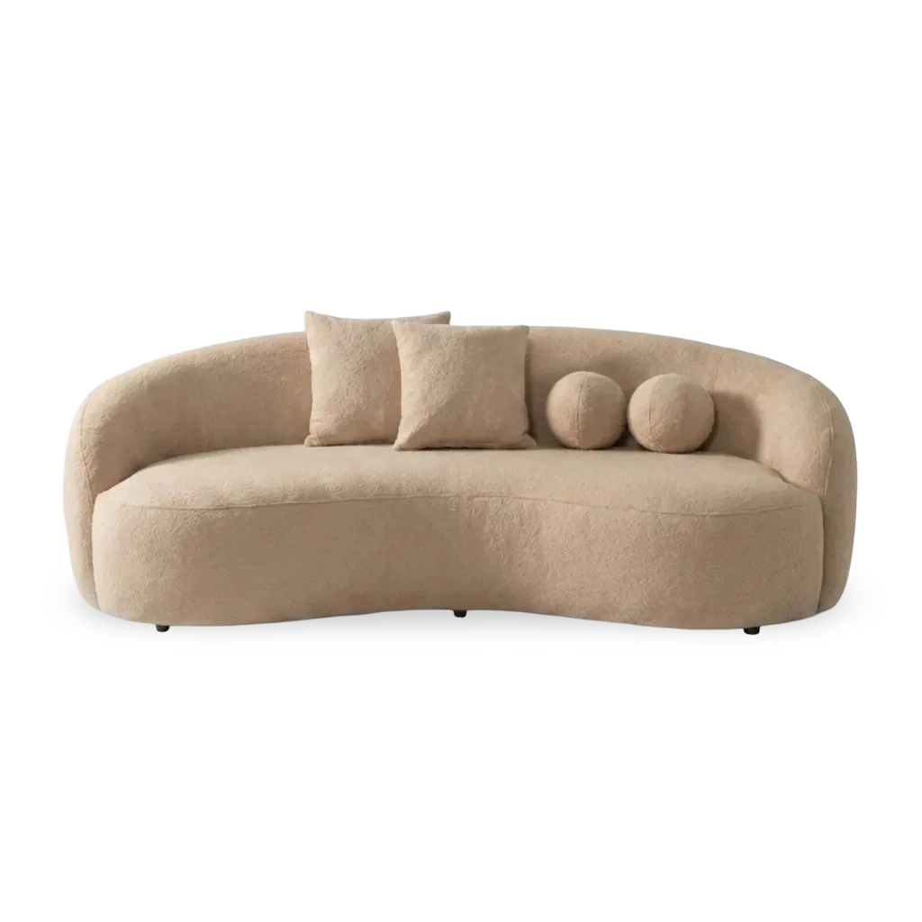 Sofá Curvo Lianca Bouclé